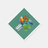 オーストラリアの花の水色 スタンダードカクテルナプキン (角)