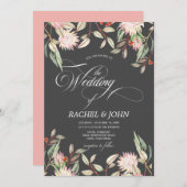 オーストラリアの花結婚書一文字 招待状 (正面/裏面)