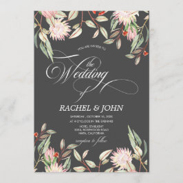 オーストラリアの花結婚書一文字 招待状