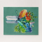 オーストラリアの花 水彩画 ジグソーパズル (横)