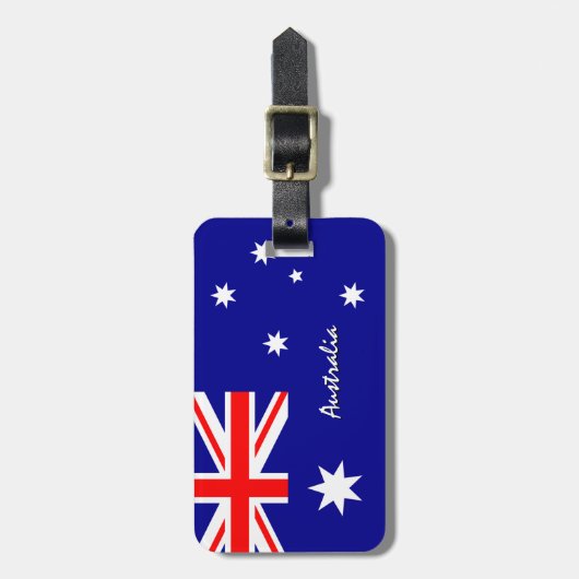 オーストラリアの荷物タグ、愛国的なオーストラリア国旗 ラゲッジタグ (正面縦)