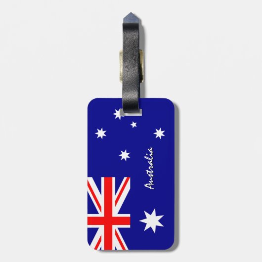 オーストラリアの荷物タグ、愛国的なオーストラリア国旗 ラゲッジタグ (裏面縦)