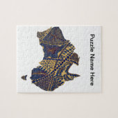 オーストラリアの落書きのタンの赤い青 ジグソーパズル (横)