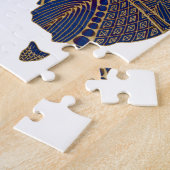 オーストラリアの落書きのタンの赤い青 ジグソーパズル (側面)