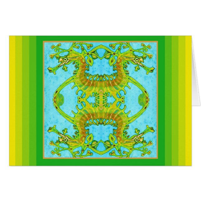 オーストラリアの葉が多い海ドラゴン (正面横)