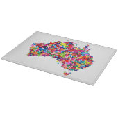 オーストラリアの蝶地図 カッティングボード (角)