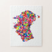 オーストラリアの蝶地図 ジグソーパズル (縦)