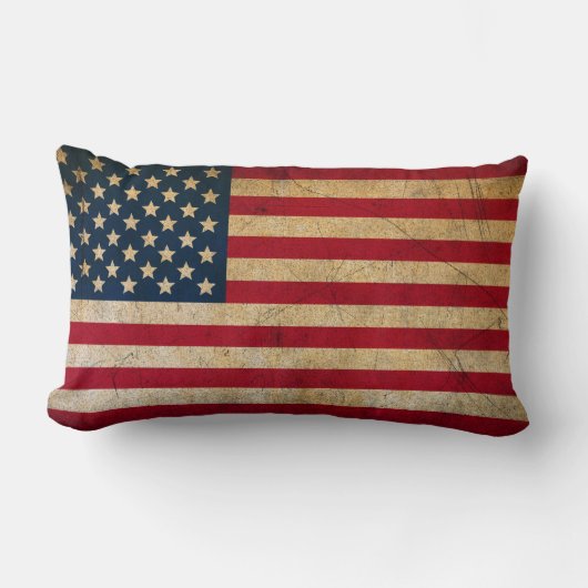 オーストラリアの装飾用クッションの旗が付いている米国旗 ランバークッション (正面)