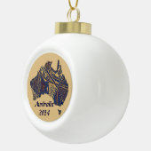 オーストラリアの装飾的な記念品の地図のオーナメント セラミックボールオーナメント (右)