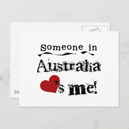 オーストラリアの誰かが私を愛してくれる ポストカード (正面/裏面)