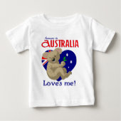 オーストラリアの誰かは私をコアラ愛します ベビーTシャツ (正面)