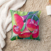 オーストラリアの赤い花盛りのgumnutsの水彩画の芸術 クッション (ブランケット)