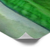 オーストラリアの赤い開花ガムナッツの水彩画 ポスター (角)