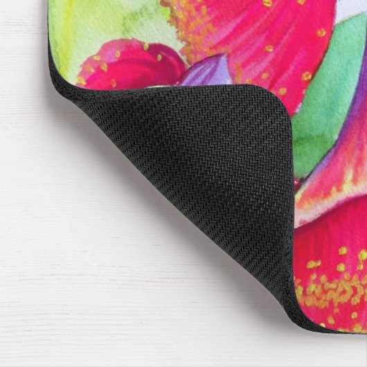 オーストラリアの赤い開花ガムナッツの水彩画 マウスパッド (コーナー)