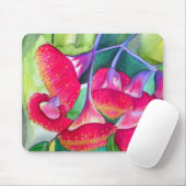 オーストラリアの赤い開花ガムナッツの水彩画 マウスパッド (マウス)