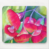 オーストラリアの赤い開花ガムナッツの水彩画 マウスパッド (正面)