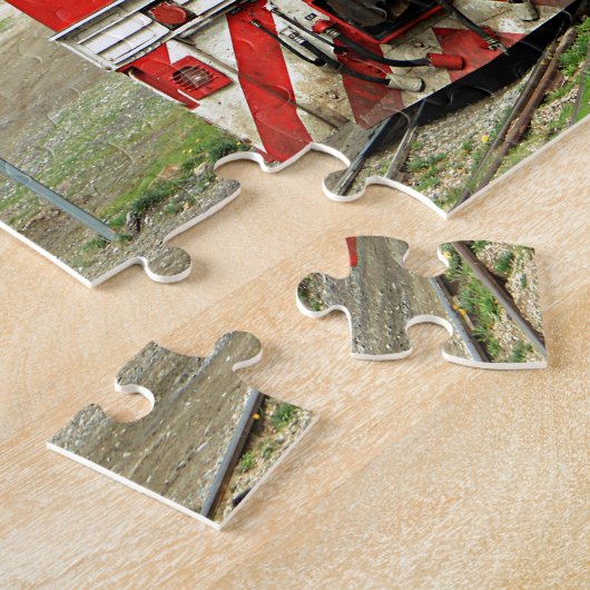 オーストラリアの赤列車の機関車2 ジグソーパズル (側面)