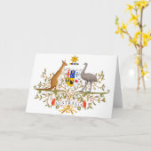 オーストラリアの軍服 カード (黄色い花)