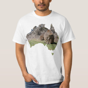 オーストラリアの輪郭の形状クォッカグラス Tシャツ