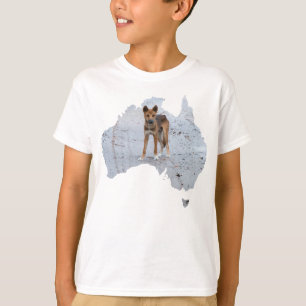 オーストラリアの輪郭図形Dingo Fraser Island Tシャツ