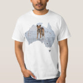 オーストラリアの輪郭図形Dingo Fraser Island Tシャツ (正面)