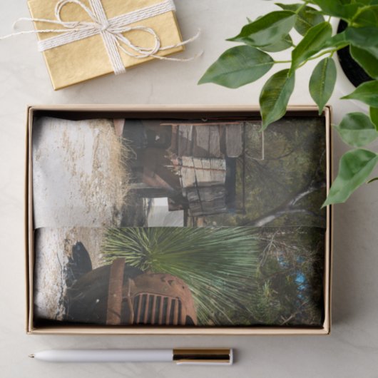 オーストラリアの郊外に捨てられた錆びた古いトラック。 薄葉紙 (ギフト)