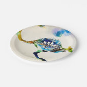 オーストラリアの都市スカイライン旅行ラブウォーター色 ペーパープレート (アングル)