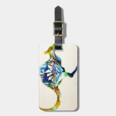 オーストラリアの都市スカイライン旅行ラブウォーター色 ラゲッジタグ (正面縦)