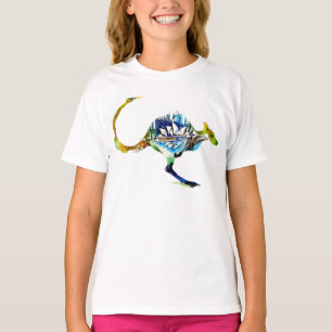 オーストラリアの都市スカイライン旅行ラブウォーター色 Tシャツ