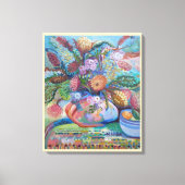 オーストラリアの野生の花がまだ生きている キャンバスプリント (正面)