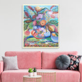 オーストラリアの野生の花がまだ生きている キャンバスプリント (インサイチュ (リビング))