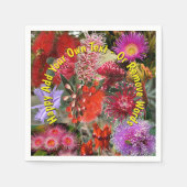 オーストラリアの野生の花のカクテル スタンダードカクテルナプキン (正面)