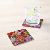 オーストラリアの野生の花 スカロップスクエア ペーパーコースター (インサイチュ)