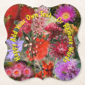 オーストラリアの野生の花 ペーパーコースター (正面)