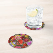 オーストラリアの野生の花 ラウンドペーパーコースター (インサイチュ)