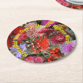 オーストラリアの野生の花 ラウンドペーパーコースター