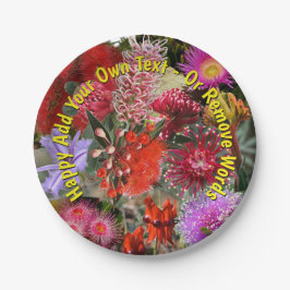 オーストラリアの野生の花 小 7" ペーパープレート