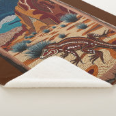 オーストラリアの野生トカゲの野生動物のシーン シェルパブランケット (3/4)