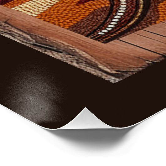 オーストラリアの野生トカゲの野生動物のシーン ポスター (コーナー)