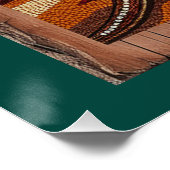 オーストラリアの野生トカゲの野生動物のシーン ポスター (コーナー)