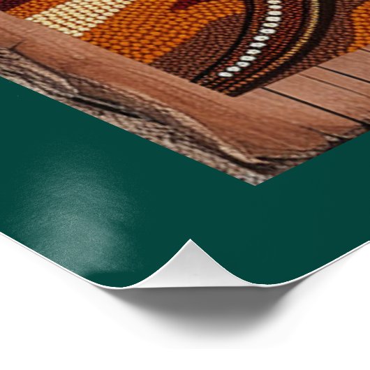 オーストラリアの野生トカゲの野生動物のシーン ポスター (コーナー)