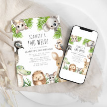 オーストラリアの野生動物の2歳誕生日パーティー