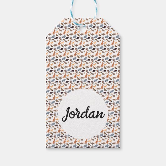 オーストラリアの野生動物 ギフトタグ (正面)