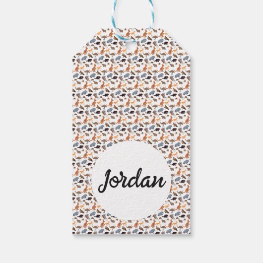 オーストラリアの野生動物 ギフトタグ (裏面)