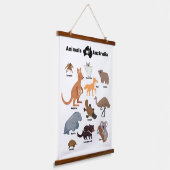 オーストラリアの野生動物 吊り下げ型タペストリー (傾斜あり)