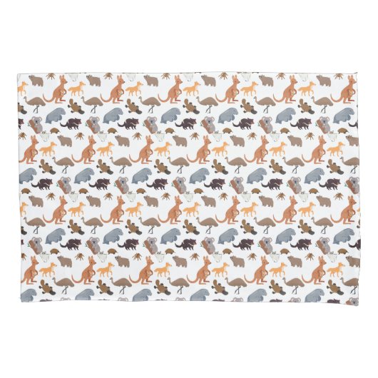 オーストラリアの野生動物 枕カバー (正面)