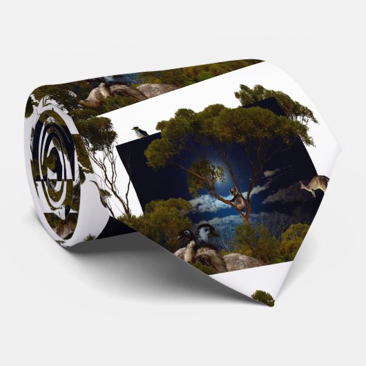 オーストラリアの野生生物を持つオーストラリア・コアラ ネクタイ (ロール)