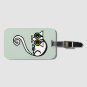 オーストラリアの野生生物 – かわいいポッサム – 有袋類 – 緑 ラゲッジタグ (正面横)