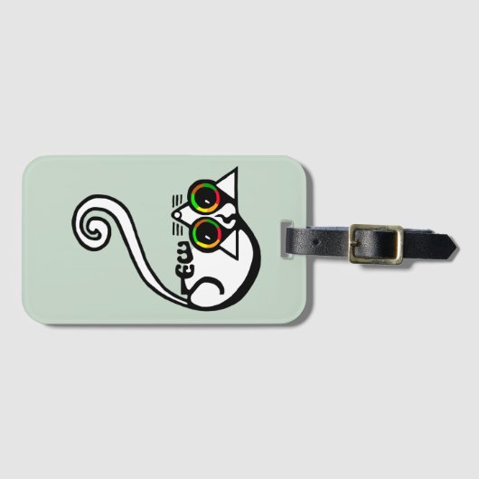 オーストラリアの野生生物 – かわいいポッサム – 有袋類 – 緑 ラゲッジタグ (正面横)