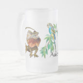 オーストラリアの野生生物 フロストグラスビールジョッキ (正面左)